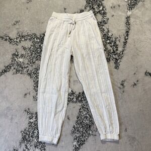 Seafolly Pants Womens Size XS White Gauze Cotton Resort Beach Wear Coastal
